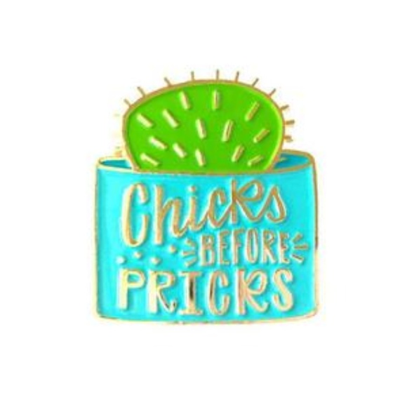 Jewelry - 5/$20 Chicks Before Pricks Cactus Enamel Pin